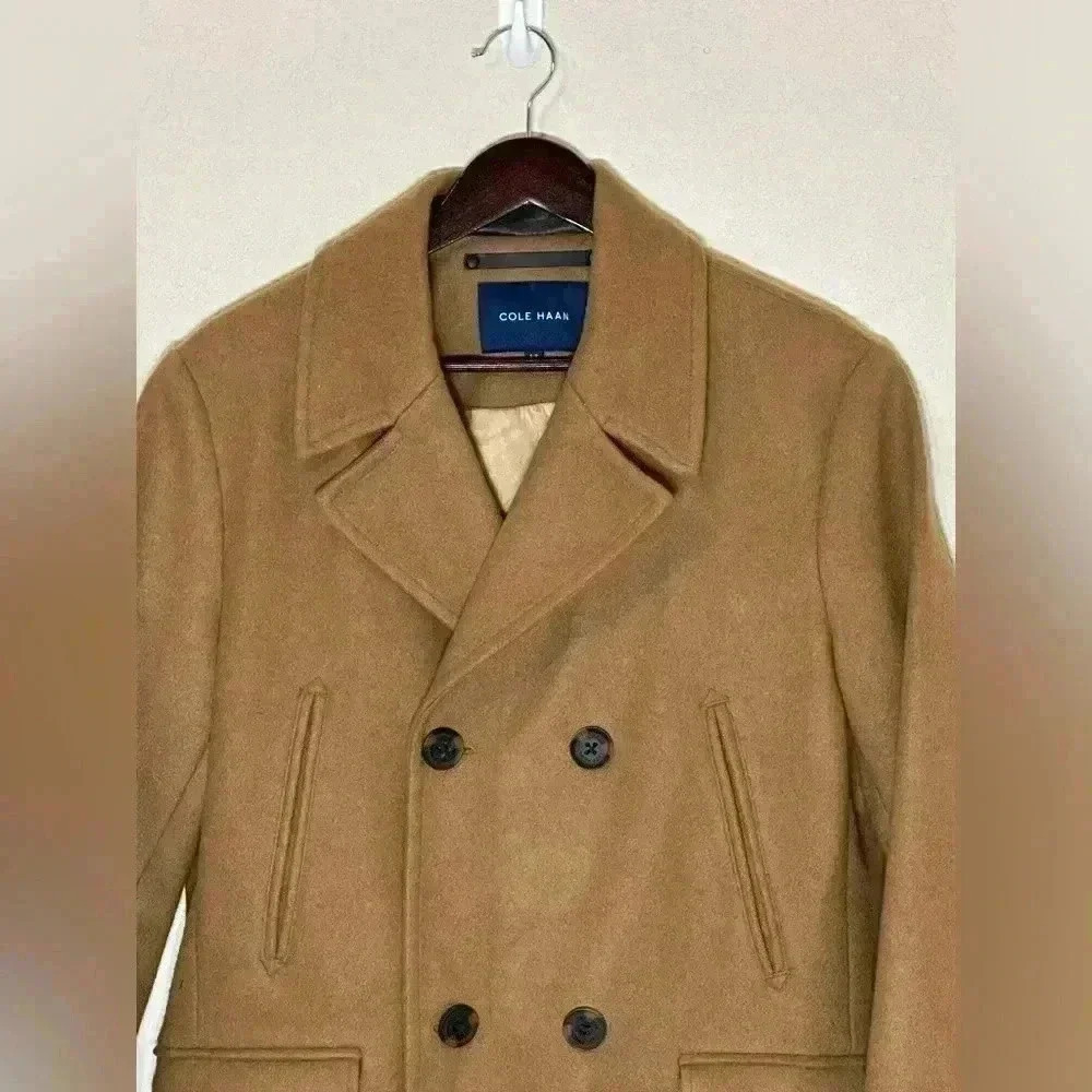 Cole Haan Men’s S/P Wool Blend Double Breasted Coat NWOT Old Money - Picture 5 of 10